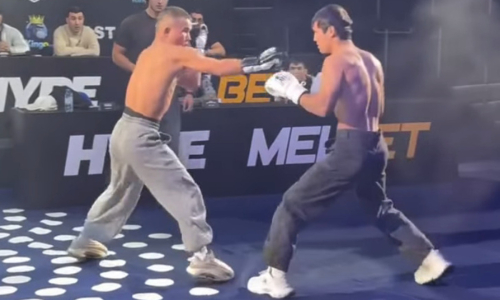 Еркебулан Токтар устроил драку до начала боя. Видео