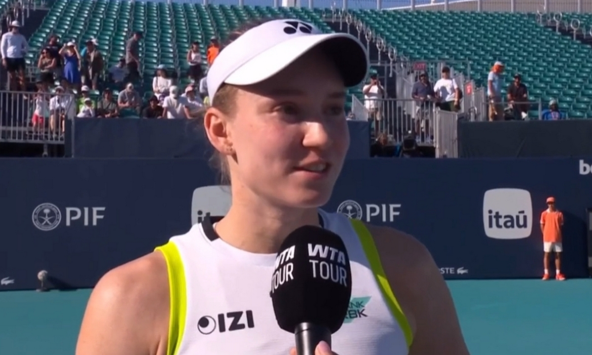 «Мне повезло». Елена Рыбакина высказалась о победе в третьем круге турнира в Майами