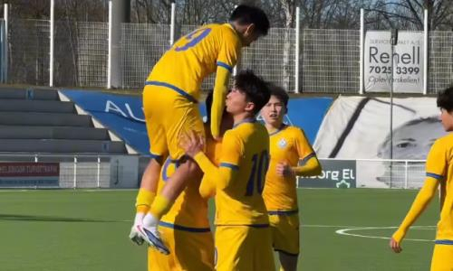 Сборная Казахстана U-17 забила первый гол во втором раунде отбора на Евро по футболу. Видео