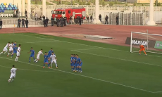 В матче «Турана» забили шикарный гол прямым ударом со штрафного. Видео