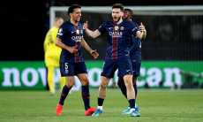 Кварацхелия сравнял счет в матче «ПСЖ» — «Бавария». Видео