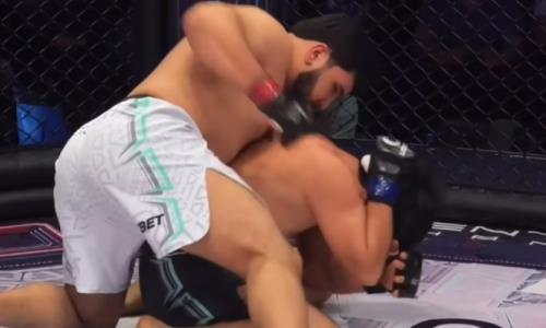 Нокаутом в первом раунде закончился бой «Кокандского медведя». Видео