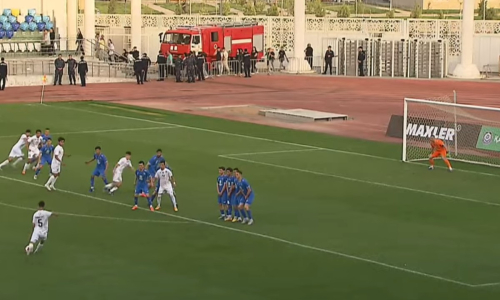 В чемпионате Казахстана забит шикарный гол со штрафного. Видео