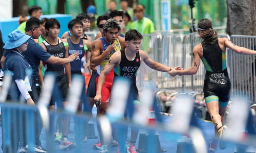 Казахстан остановился в шаге от медали в акватлоне на пляжной Азиаде-2026