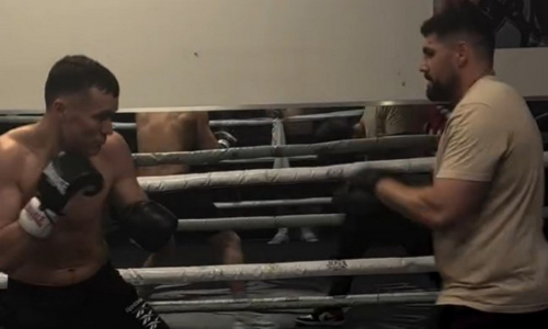 Виктор Темиров выложил видео с тренировки в Германии перед боем