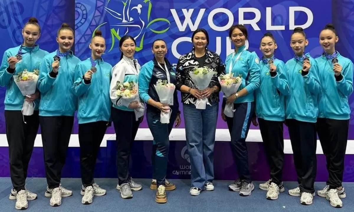 Казахстан завоевал «серебро» на этапе Кубка мира по художественной гимнастике в Ташкенте