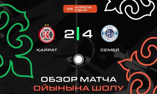 Видеообзор матча чемпионата Казахстана «Кайрат» — «Семей» 2:4