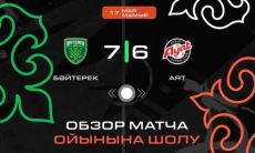 Видеообзор матча чемпионата Казахстана «Байтерек» — «Аят» 7:6