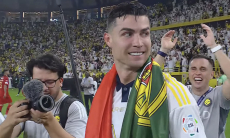 Видео реакции Криштиану Роналду на первое чемпионство с «Аль-Насром»