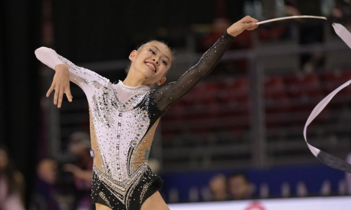 Гимнастка Ерекешева завоевала две медали на клубном чемпиона