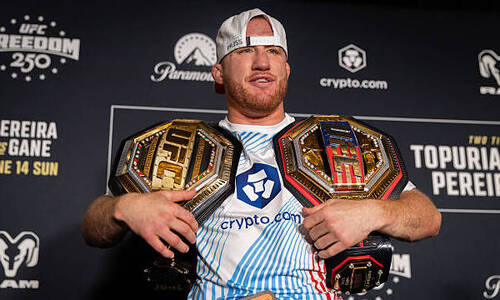 Гэтжи выступил с заявлением после победы над Топурией в титульном бою UFC