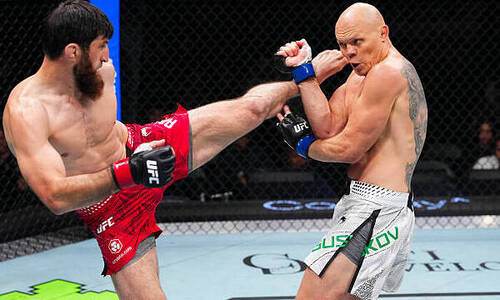 Видео полного боя Анкалаев — Гуськов с нокаутом в UFC