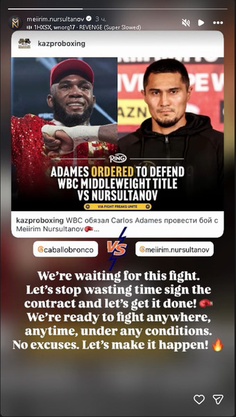 Нурсултанов отреагировал на официальное решение WBC